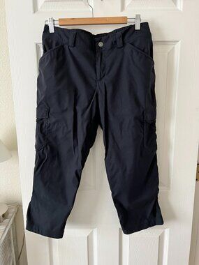 Duluth Trading Cargo Capri Pants Womens 10 Black